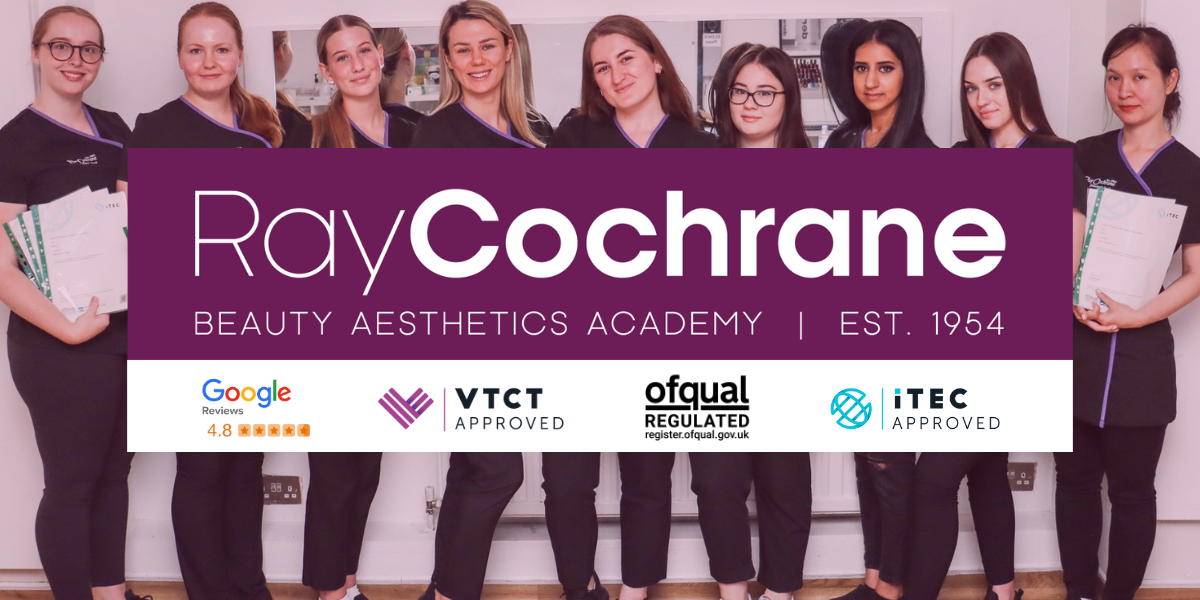 ray cochrane banner. background is a photo of students holding certificates