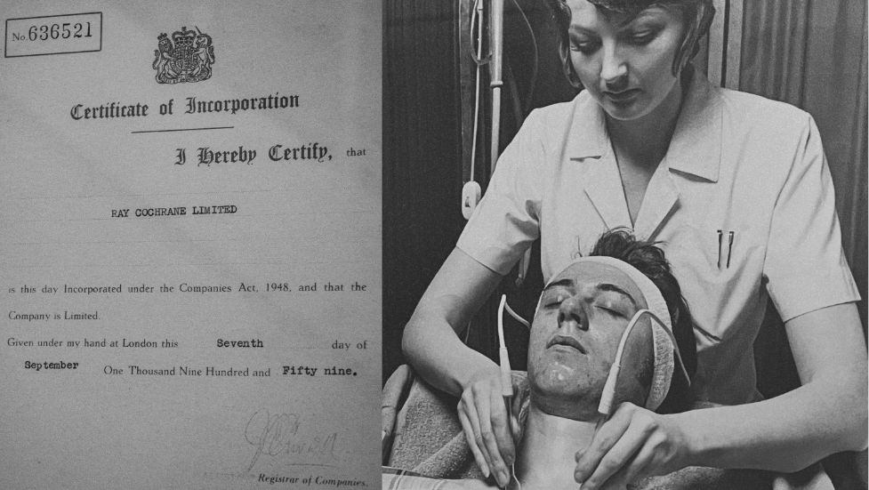 ray cochrane historical picture, woman practicing electrical body treatment